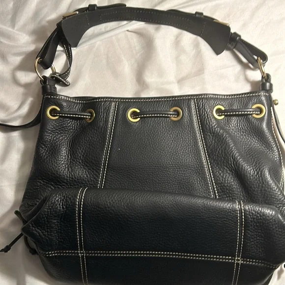 Dooney & Bourke Drawstring bag with tassels and duck tag. - Picture 9 of 12